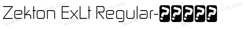 Zekton ExLt Regular字体转换